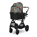 Passeggino GLORY 2in1+ADAPTERS con cesta per neonato Tropical FLOWERS